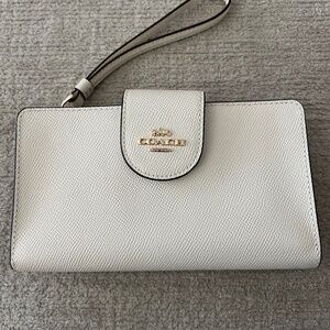 Coach Phone Wallet Gold/Chalk